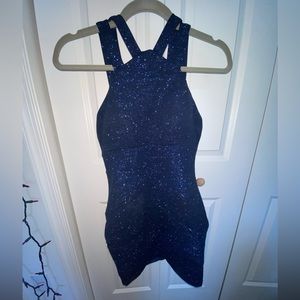 Sparkly Navy Blue Semi Formal Dress